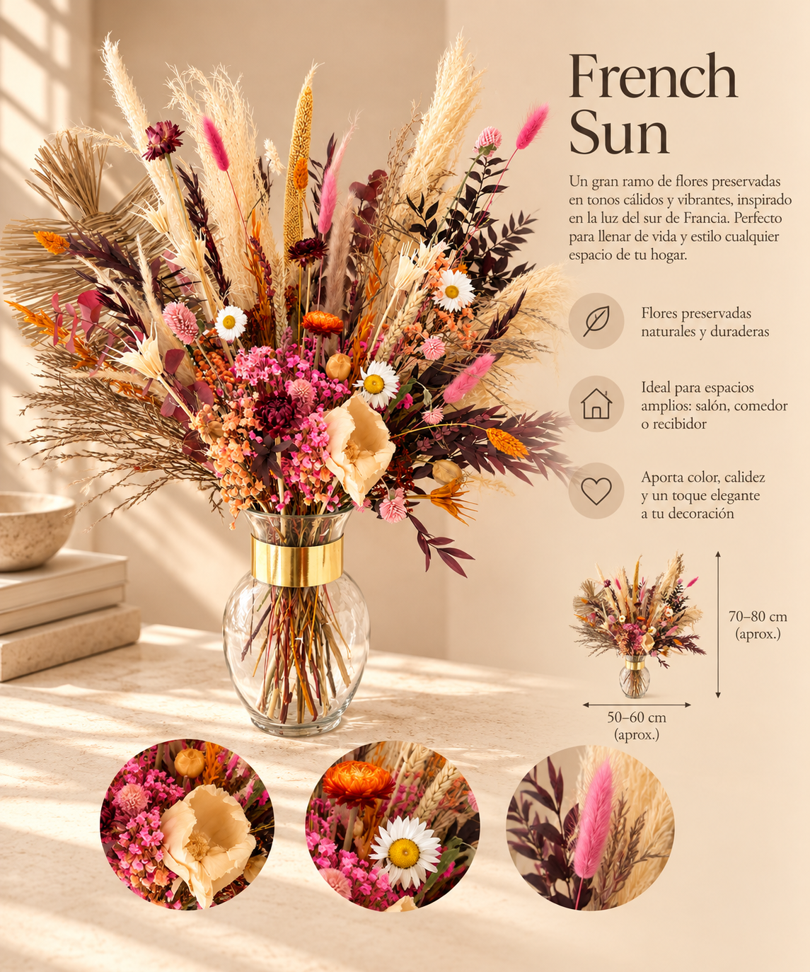 French sun | Ramo de Flores preservadas