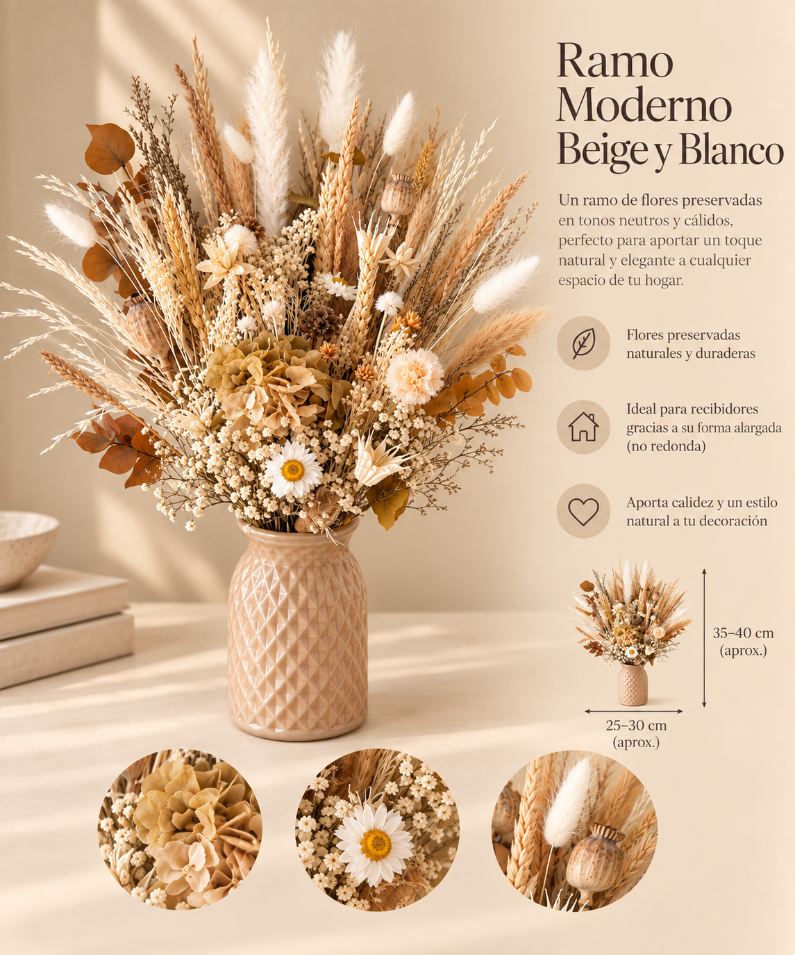 Ramo Blanca | Ramo de Flores preservadas