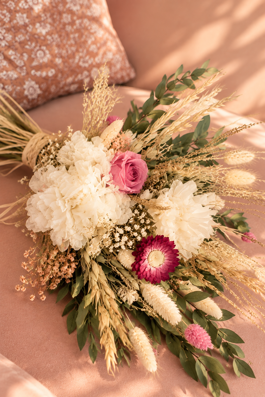 SOFT ROSE - Ramo de novia de flor preservada