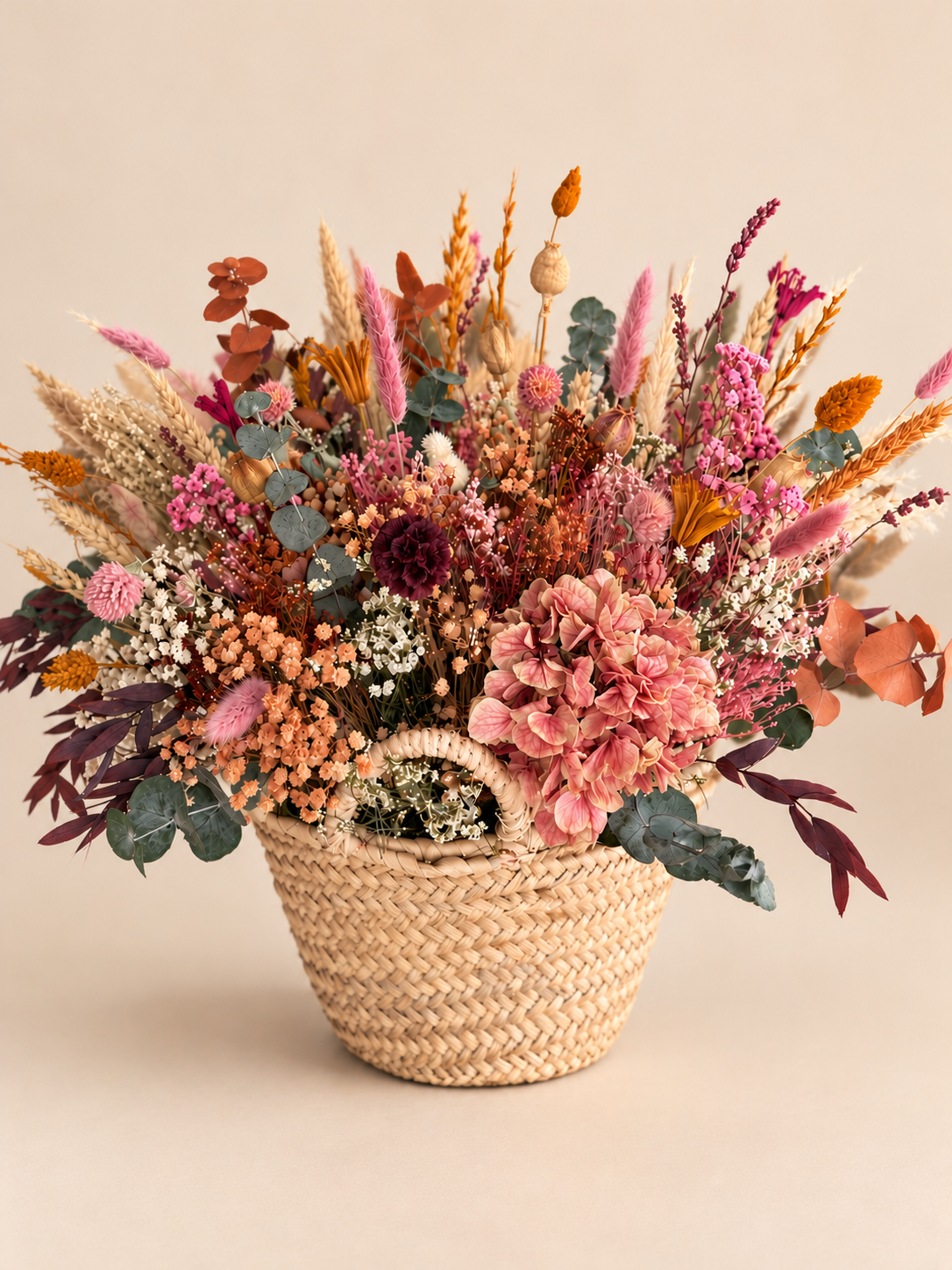 Cesta floral Pia | Ramo de Flores Secas y preservadas