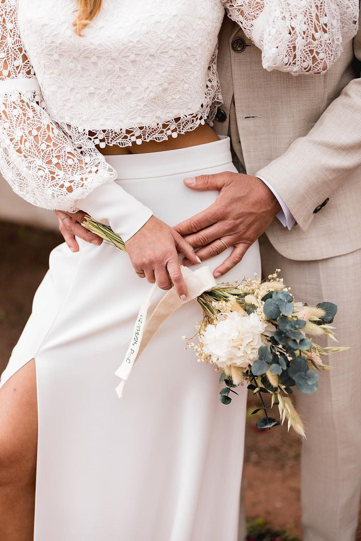 White neutrals - Ramo de novia flores preservadas