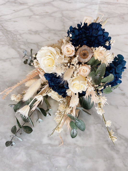 Something blue - Ramo de novia flor preservada